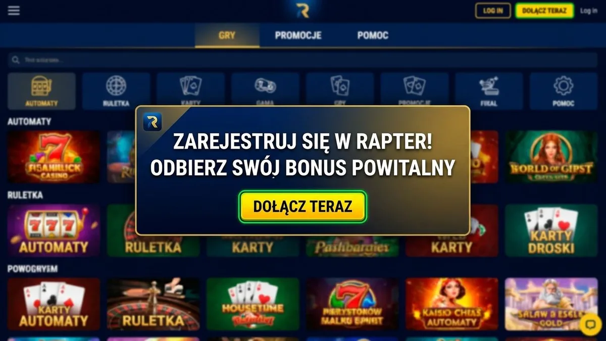 Rejestracja z bonusem Rapter